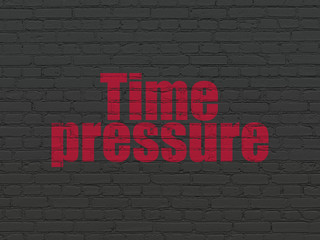 Obraz premium Timeline concept: Time Pressure on wall background