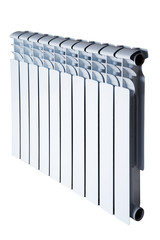 White radiator isolated on white background