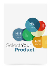 Business layout - select your product with sample options