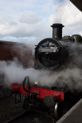 Fototapeta na wymiar Vintage steam engine