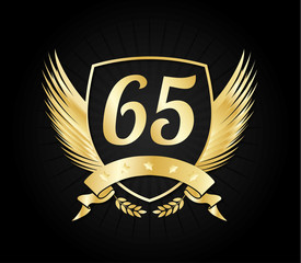 65 gold shield wings