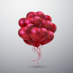 Fototapeta na wymiar Balloon Hearts.