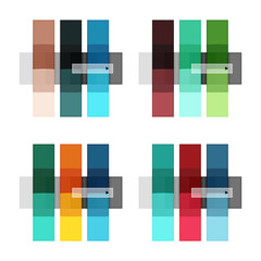 Colorful stripes infographic templates set