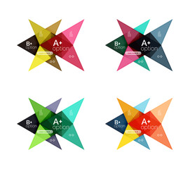 Vector colorful arrow option infographics templates set