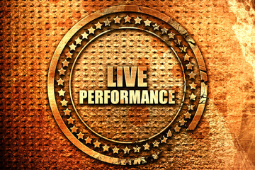 live performance, 3D rendering, text on metal