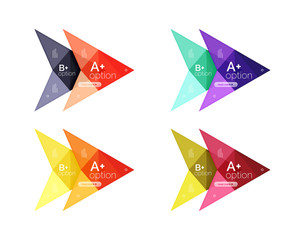 Colorful vector option banner arrow templates, infographic layouts