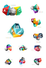 Moden low poly infographics template