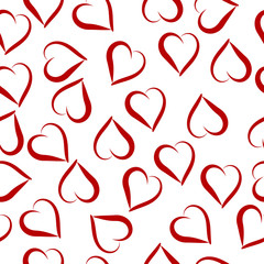 Seamless vector pattern with hearts for a Valentine's Day.