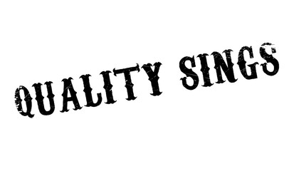 Quality Sings rubber stamp. Grunge design with dust scratches. Effects can be easily removed for a clean, crisp look. Color is easily changed.