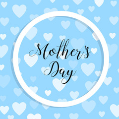 Naklejka na ściany i meble Card Mother s Day, with a background of hearts.