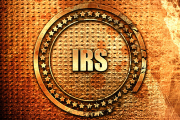 irs, 3D rendering, text on metal