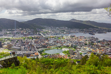 Fototapeta premium Beautiful view of Bergen city, Norway