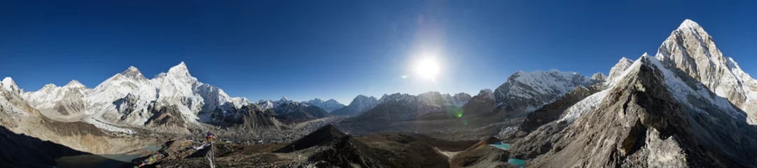 Crédence de cuisine en verre imprimé Ama Dablam Himalayan Mountain Panorama