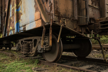 Old rusty train. Ukraine, Kherson