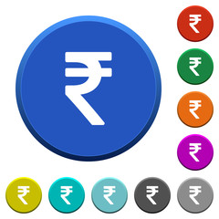 Indian Rupee sign beveled buttons