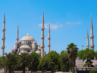 Fototapeta na wymiar The minarets of Sultanahmet.