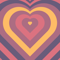 Vector blended colorful hearts.