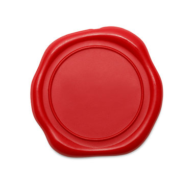 Red Wax Seal Stock Photo