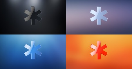 Obraz premium Asterisk 3d Icon