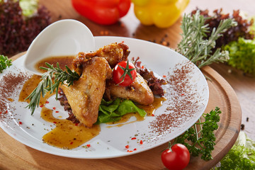 Chicken wings dish