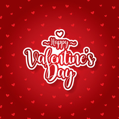 happy valentines day greeting card vector illustration