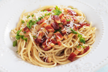 Italian pasta carbonara