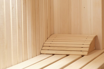 Fototapeta na wymiar Interior of a sauna sweating-room