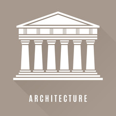 Fototapeta premium Architecture greek temple icon
