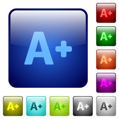Increase font size color square buttons