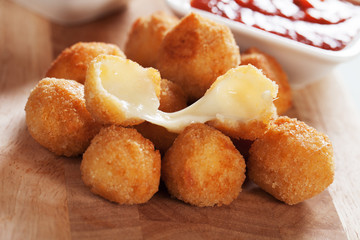 Breaded mozzarella cheese