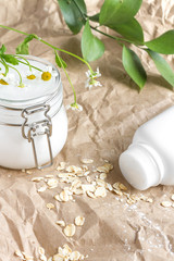 natural organic cosmetics with herbs for baby