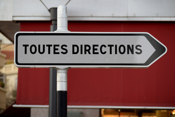 Panneau toutes directions