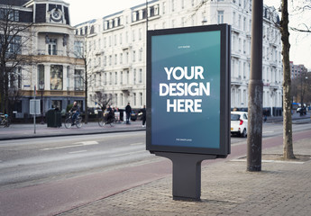 Outdoor Kiosk Advertisement Mockup 4