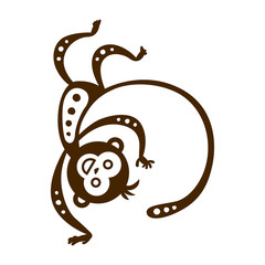 Monkey vector illustration.