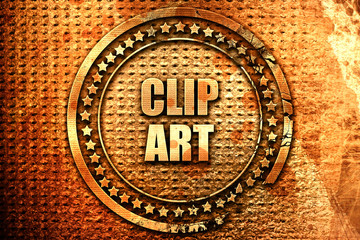 clipart, 3D rendering, text on metal