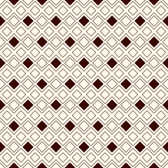 Outline seamless pattern with geometric figures. Repeated diamond ornamental abstract background.