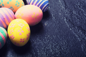 Colorful easter eggs