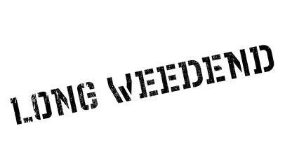 Long Weedend rubber stamp. Grunge design with dust scratches. Effects can be easily removed for a clean, crisp look. Color is easily changed.