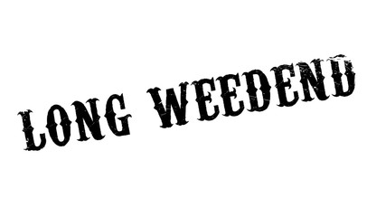 Long Weedend rubber stamp. Grunge design with dust scratches. Effects can be easily removed for a clean, crisp look. Color is easily changed.