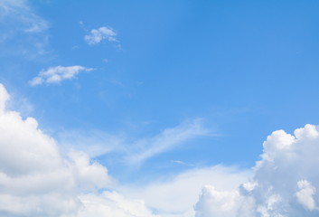 Naklejka na ściany i meble blue sky with big cloud motion beautiful in nature. 