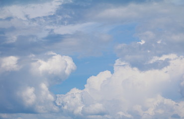 Naklejka na ściany i meble blue sky with big cloud motion beautiful in nature. 