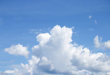 Naklejka na ściany i meble Blue sky white cloud landscape beautiful in nature