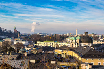 Obraz premium Panoramic view of Salzburg, Austria