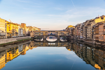 The Ponte Vecchio bridge  in Florence