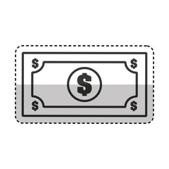 bill dollar isolated icon vector illustration design