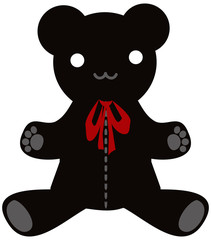 The stuffed toy of the bear