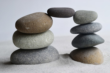 balance of meditation stones