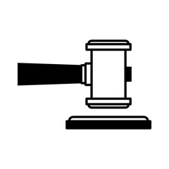 justice gavel isolated icon vector illustration design