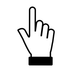 Obraz premium hand human index icon vector illustration design