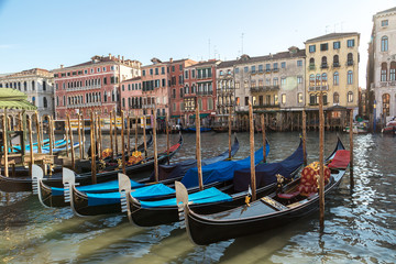 Obraz na płótnie Canvas Gondola on Canal Grande in Venice